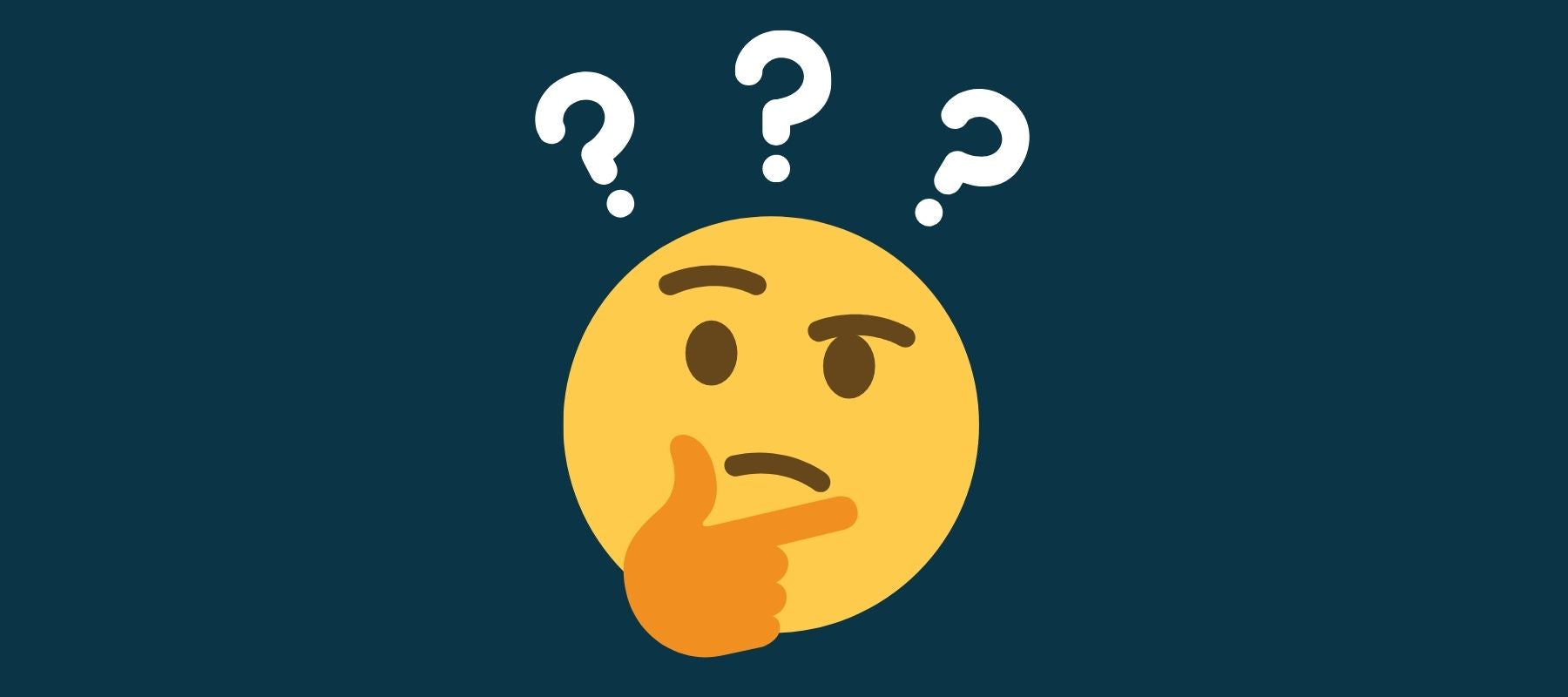 Thinking Emoji with Question Marks Above Head