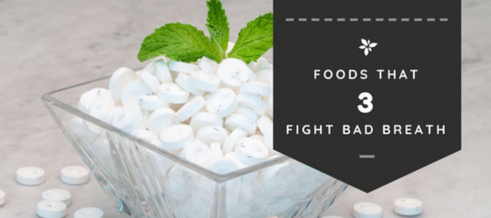 Glass bowl of Wintermyntz with Real Peppermint 