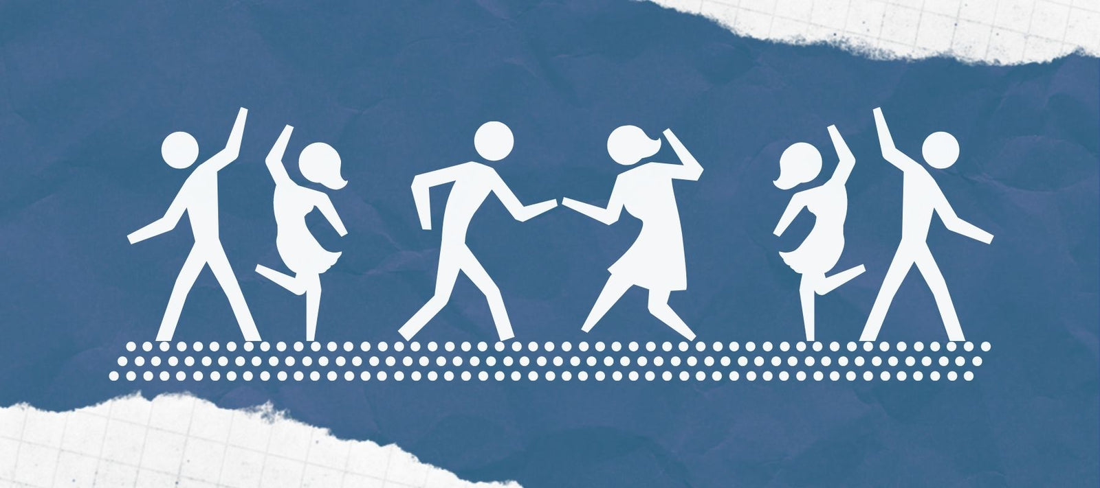 People Dancing On a Ripped Piece of Paper. Thank You from Everyone at Myntz!