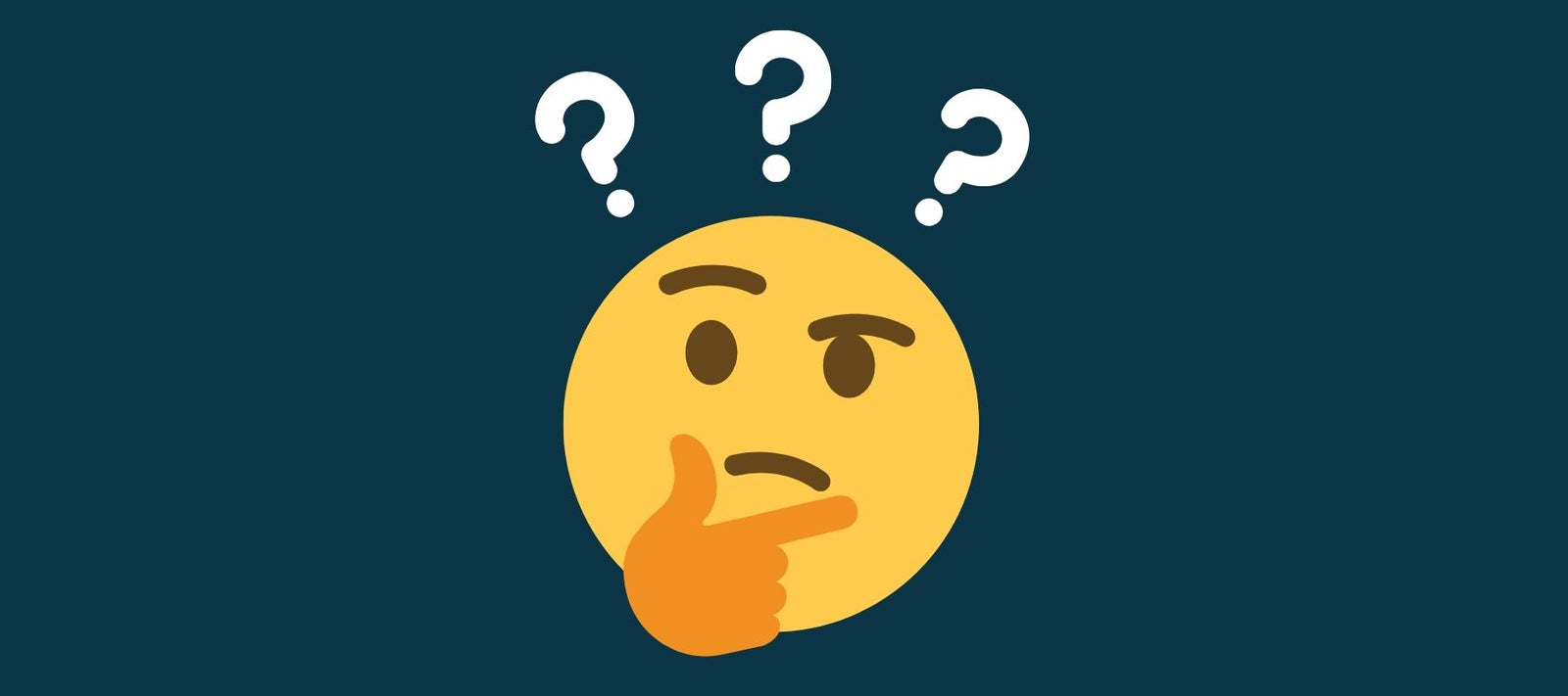 Thinking Emoji with Question Marks Above Head